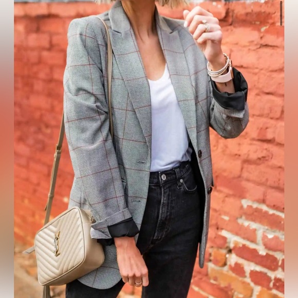 Women’s Plaid Oversized Blazer - Picture 1 of 9